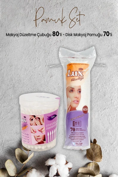 Lux Makyaj Düzeltme Çubuğu 80' li ve Disk Makyaj Pamuğu 70'li ürün görseli 1