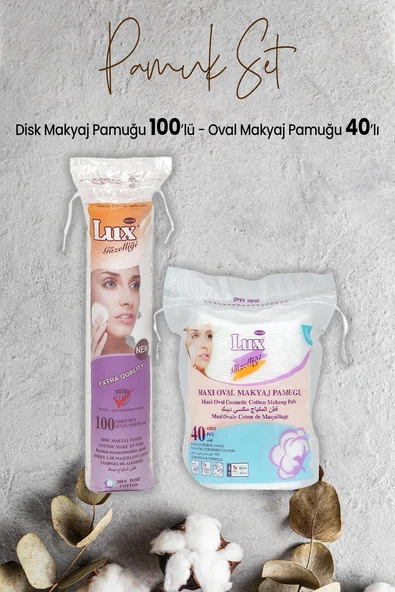 Lux Disk Oval Makyaj Pamuğu 40' lı ve Disk Makyaj Pamuğu 100'lü ürün görseli 1