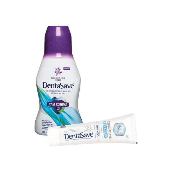 Dentasave Cistus Tam Koruma Çalkalama Suyu 300 ml ve Aşındırmayan Beyazlık 75 ml dvc-5004757-17181 ürün görseli 1