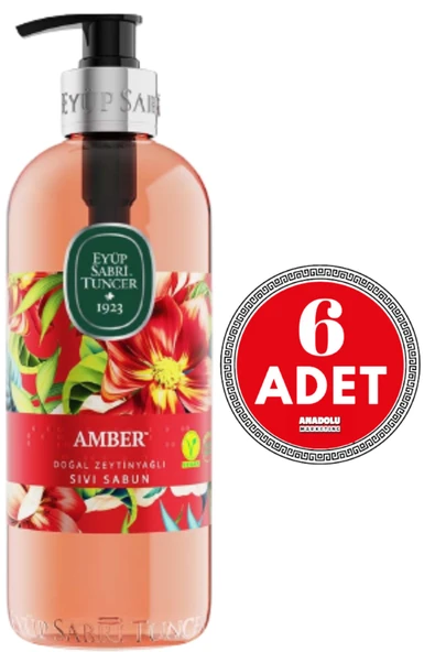 Eyüp Sabri Tuncer Amber Sıvı Sabun 500 ml x 6 Adet ürün görseli 1