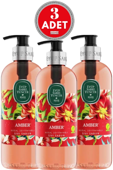 Eyüp Sabri Tuncer Amber Sıvı Sabun 500 ml x 3 Adet ürün görseli 1