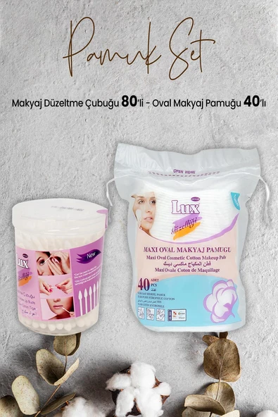 Lux Makyaj Düzeltme Çubuğu 80' li ve Disk Oval Makyaj Pamuğu 40' lı ürün görseli 1