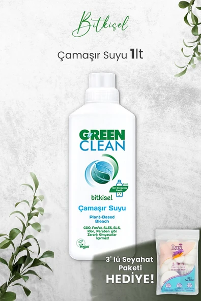 U Green Clean Bitkisel Çamaşır Suyu 1 L ve Hediyeli ürün görseli 1