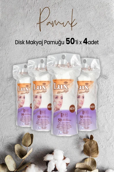 Lux Disk Makyaj Pamuğu 50'li x 4 Adet ürün görseli 1