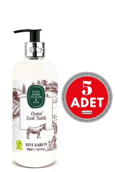 Eyüp Sabri Tuncer Doğal Eşek Sütlü Sıvı Sabun 500 ml x 5 Adet ürün görseli 1