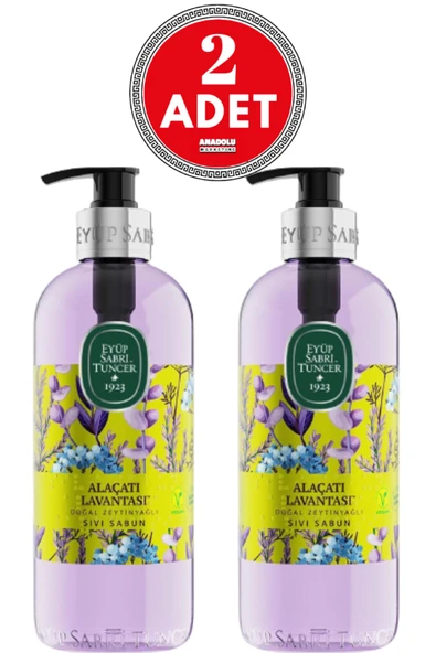 Eyüp Sabri Tuncer Alaçatı Lavantası Doğal Zeytinyağlı Sıvı Sabun 500 ml X 2 Adet ürün görseli 1