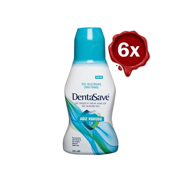 DentaSave Ağız Çalkalama Suyu Ağız Kokusu Çinko Formül 300 ml x 6 dvc-5004731-17138 ürün görseli 1