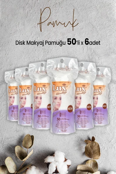 Lux Disk Makyaj Pamuğu 50'li x 6 Adet ürün görseli 1