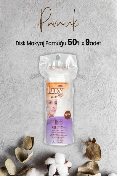 Lux Disk Makyaj Pamuğu 50'li x 9 Adet ürün görseli 1