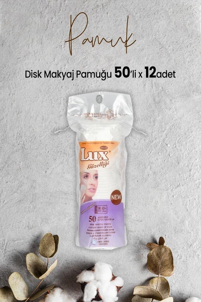 Lux Disk Makyaj Pamuğu 50'li x 12 Adet ürün görseli 1