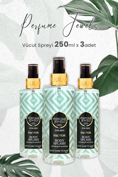 Eyüp Sabri Tuncer Body Splash Factor 250 ml x 3 Adet ürün görseli 1