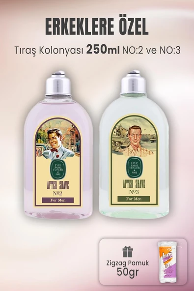 Eyüp Sabri Tuncer Tıraş Kolonyası No 2, No 3 ve Zigzag Pamuk 50 gr ürün görseli 1