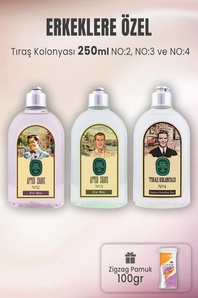 Eyüp Sabri Tuncer Tıraş Kolonya Seti 2-3-4 ve Zigzag Pamuk 100 gr ürün görseli 1