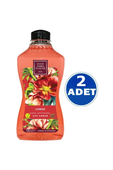 Eyüp Sabri Tuncer Doğal Zeytinyağlı Sıvı Sabun Amber 1500 ML x 2 ürün görseli 1