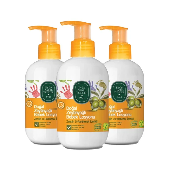 Eyüp Sabri Tuncer Doğal Zeytinyağlı Bebek Losyonu 280 ml x 3 ürün görseli 1