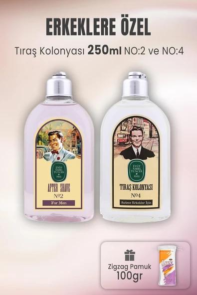 Eyüp Sabri Tuncer Tıraş Kolonyası No:2, No:4 ve Zigzag Pamuk 100 gr ürün görseli 1