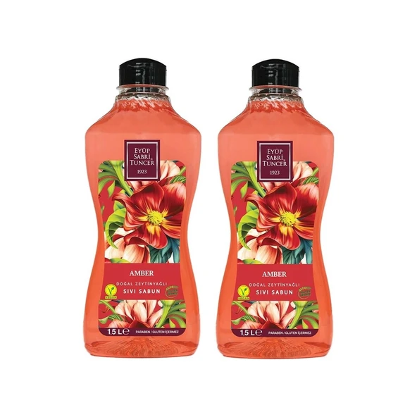 Eyüp Sabri Tuncer Doğal Zeytinyağlı Sıvı Sabun Amber 1500 ML x 2 ürün görseli 1