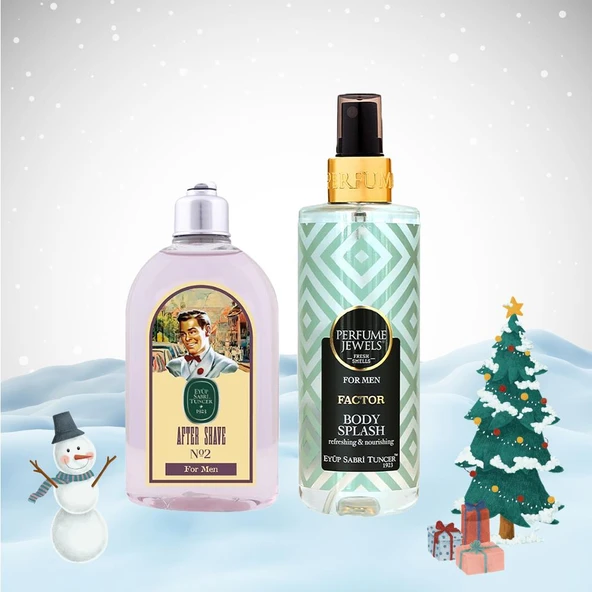 Eyüp Sabri Tuncer Yılbaşı Paketi Erkek Body Splash Factor 250 ml ve Tıraş Kolonyası No:2 ürün görseli 1