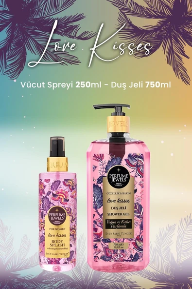 Eyüp Sabri Tuncer Love Kisses Vücut Spreyi 250 ml ve Duş Jeli 750 ml ürün görseli 1