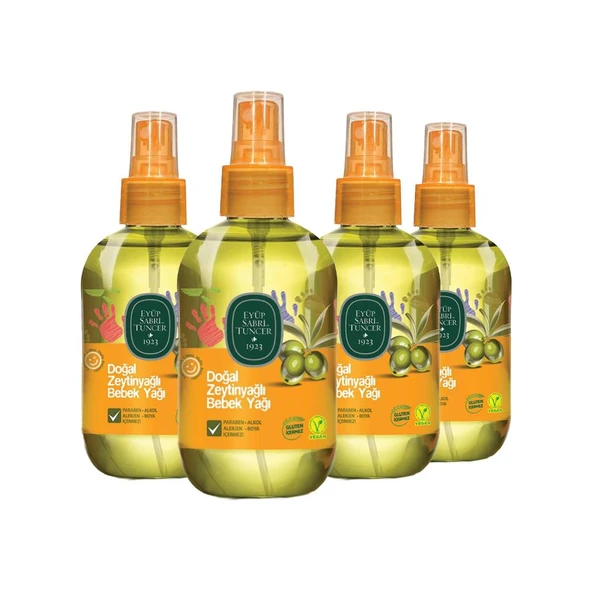 Eyüp Sabri Tuncer Doğal Zeytinyağlı Bebek Yağı 280 ml x 4 ürün görseli 1