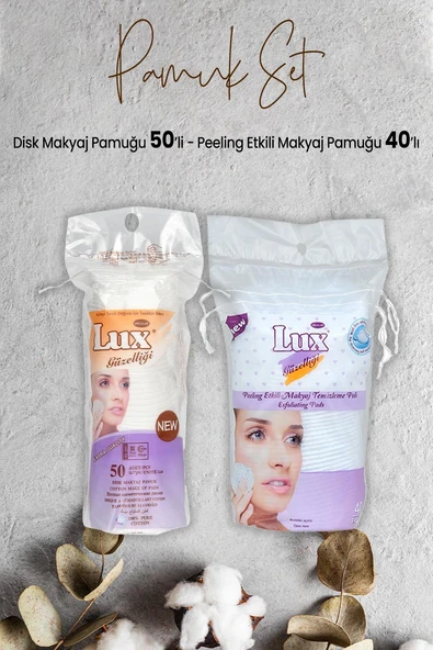 Lux Peeling Etkili Makyaj Pamuğu 40' lı ve Disk Makyaj Pamuğu 50'li ürün görseli 1