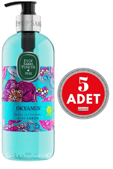 Eyüp Sabri Tuncer Doğal Zeytinyağlı Sıvı Sabun Okyanus 500 ml x 5 Adet ürün görseli 1
