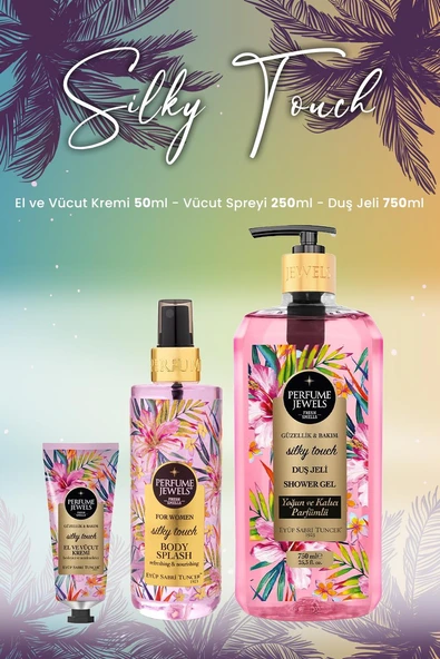 Eyüp Sabri Tuncer Silky Touch Vücut Spreyi 250 ml, Duş Jeli 750 ml ve Krem 50 ml ürün görseli 1