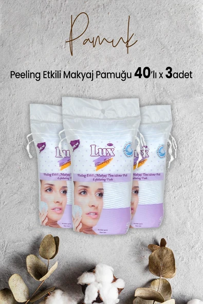 Lux Peeling Etkili Makyaj Pamuğu 40' lı x 3 Adet ürün görseli 1