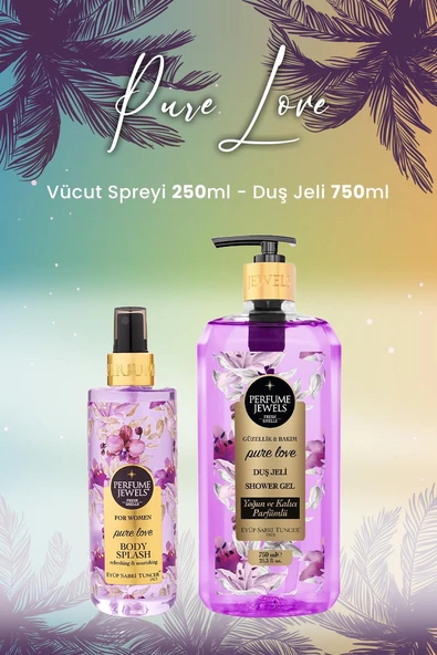 Eyüp Sabri Tuncer Pure Love Vücut Spreyi 250 ml ve Duş Jeli 750 ml ürün görseli 1
