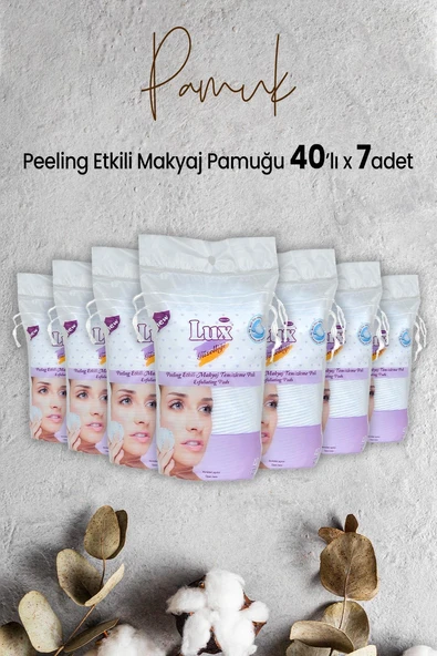 Lux Peeling Etkili Makyaj Pamuğu 40' lı x 7 Adet ürün görseli 1