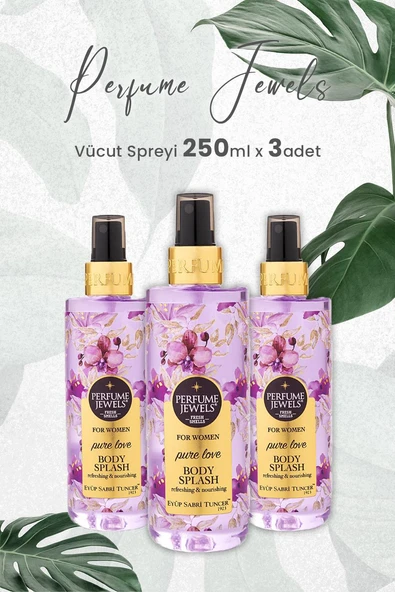 Eyüp Sabri Tuncer Pj Body Splash Pure Love 250 ml x 3 Adet ürün görseli 1