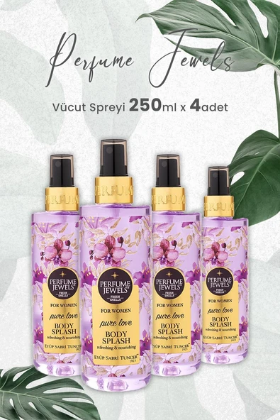 Eyüp Sabri Tuncer Pj Body Splash Pure Love 250 ml x 4 Adet ürün görseli 1