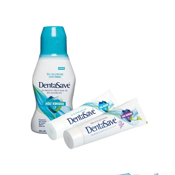 DentaSave Ağız Çalkalama Suyu Ağız Kokusu Çinko 300 ml, Diş Macunu Çinko ve Cistus 75 ml dvc-5004772-17207 ürün görseli 1