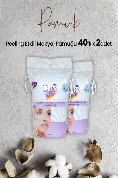 Lux Peeling Etkili Makyaj Pamuğu 40' lı x 2 Adet ürün görseli 1