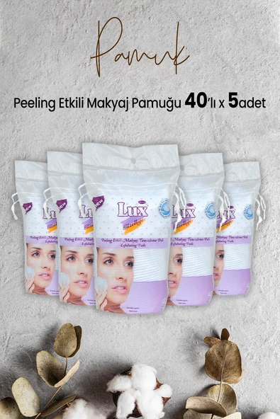 Lux Peeling Etkili Makyaj Pamuğu 40' lı x 5 Adet ürün görseli 1