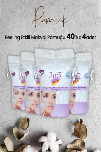 Lux Peeling Etkili Makyaj Pamuğu 40' lı x 4 Adet ürün görseli 1