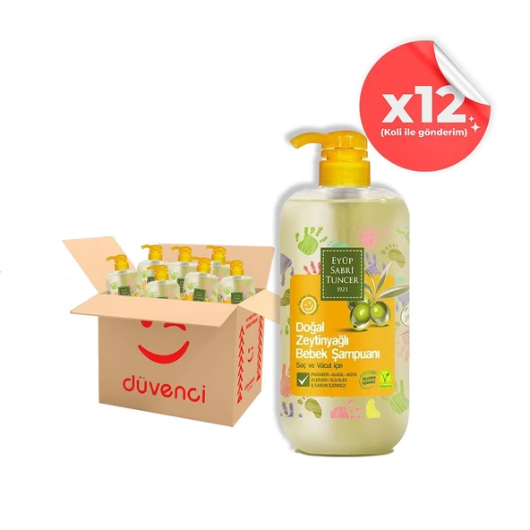 Eyüp Sabri Tuncer Doğal Zeytinyağlı Bebek Şampuanı 600 ml x 12 ürün görseli 1