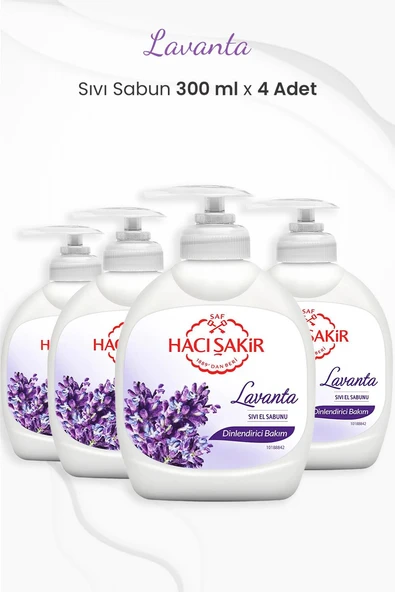 Hacı Şakir Lavanta Dinlendirici Sıvı Sabun 300 ml x 4 Adet ürün görseli 1