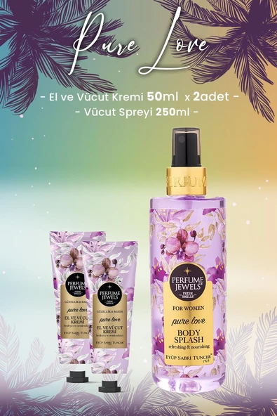Eyüp Sabri Tuncer  Pure Love Vücut Spreyi 250 ml ve Krem 50 ml x 2 Adet ürün görseli 1