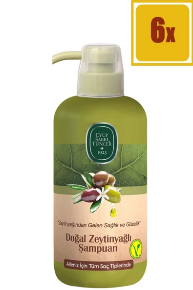 Eyüp Sabri Tuncer Doğal Zeytinyağlı Şampuan 600 ml x 6 Adet ürün görseli 1