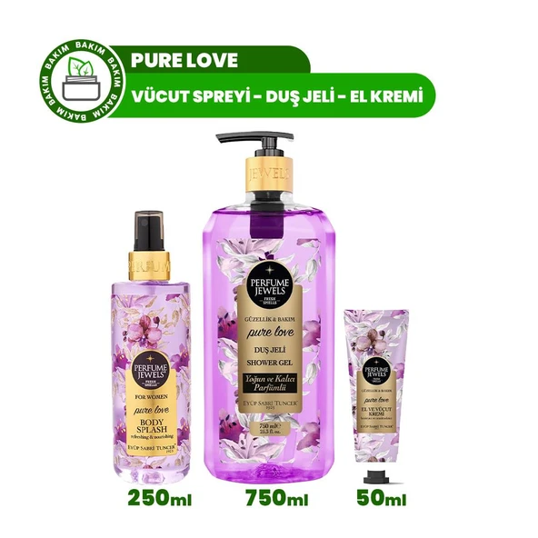 Eyüp Sabri Tuncer Pure Love El Vücut Kremi, Duş Jeli ve Vücut Spreyi ürün görseli 1