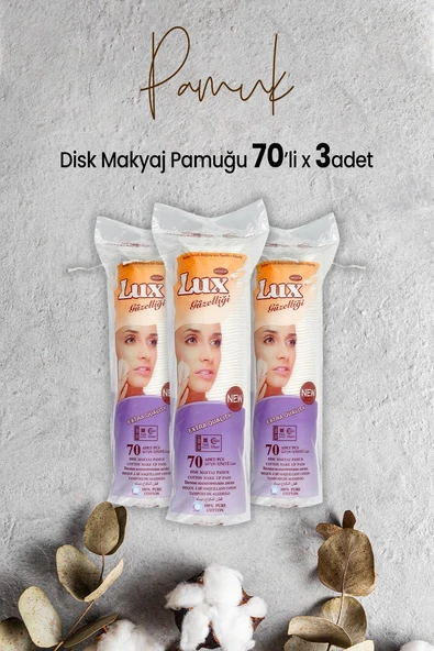 Lux Disk Makyaj Pamuğu 70'li x 3 Adet ürün görseli 1