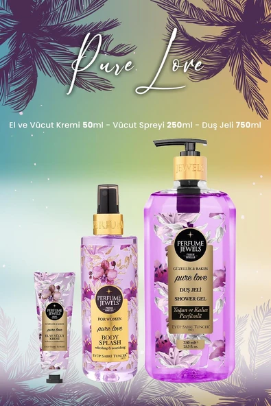 Eyüp Sabri Tuncer Pure Love Vücut Spreyi 250 ml, Duş Jeli 750 ml ve Krem 50 ml ürün görseli 1