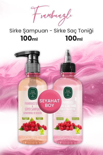 Eyüp Sabri Tuncer Sirke Frambuazlı Şampuan 100 ml ve Saç Toniği 100 ml ürün görseli 1