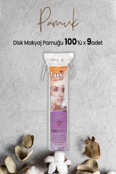 Lux Disk Makyaj Pamuğu 100'lü x 9 Adet ürün görseli 1