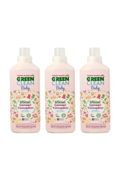 U Green Clean Baby Çamaşır Yumuşatıcı 1 L x 3 ürün görseli 1