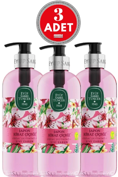 Eyüp Sabri Tuncer Japon Kiraz Çiçeği Sıvı Sabun 500 ml x 3 Adet ürün görseli 1