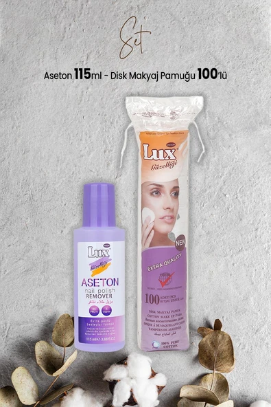 Lux Aseton 115 ml ve Disk Makyaj Pamuğu 100'lü ürün görseli 1