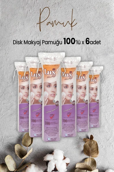 Lux Disk Makyaj Pamuğu 100'lü x 6 Adet ürün görseli 1