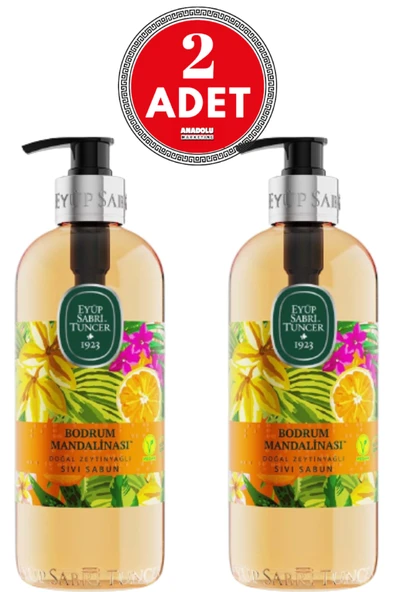 Eyüp Sabri Tuncer Bodrum Mandalinası Doğal Zeytinyağlı Sıvı Sabun 500 ml x 2 Adet ürün görseli 1